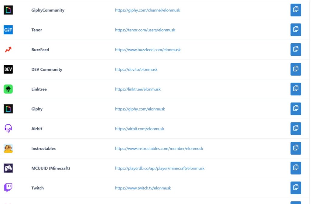 Tool Search Results